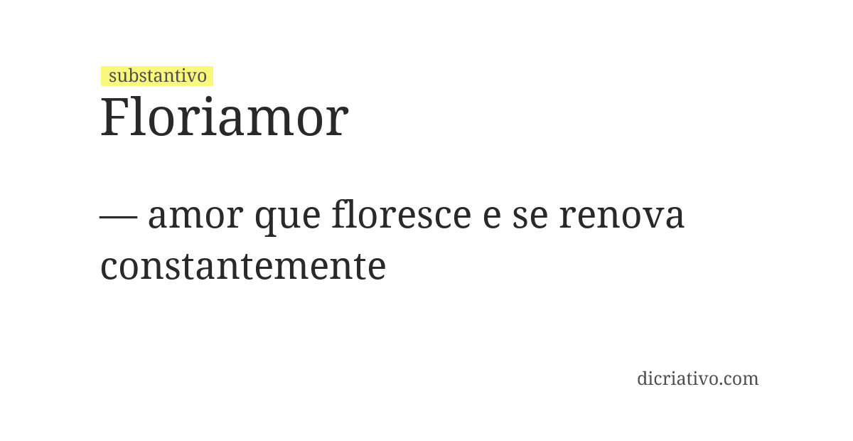 Significado de floriamor