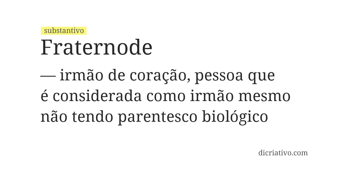 Significado de fraternode