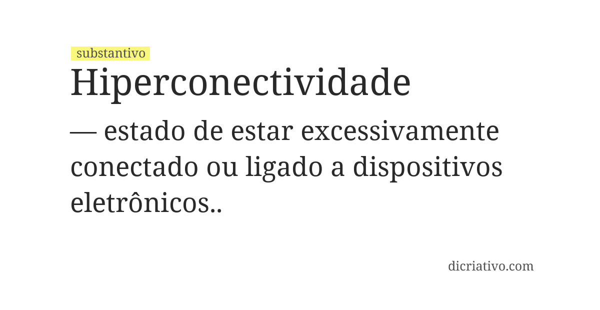 Significado de hiperconectividade