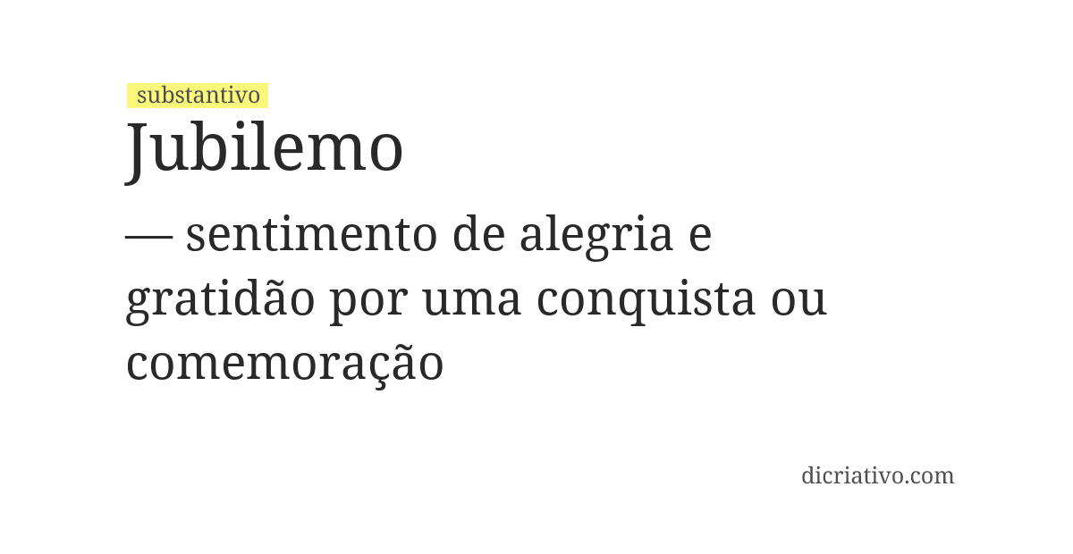 Significado de jubilemo