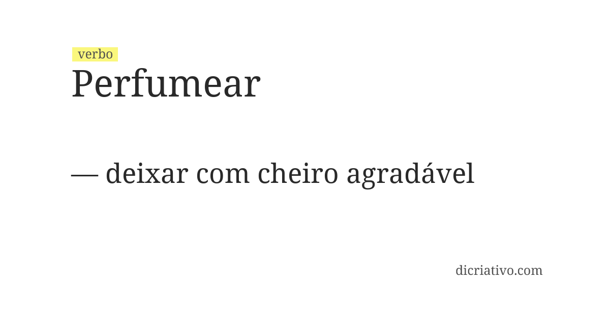Significado de perfumear