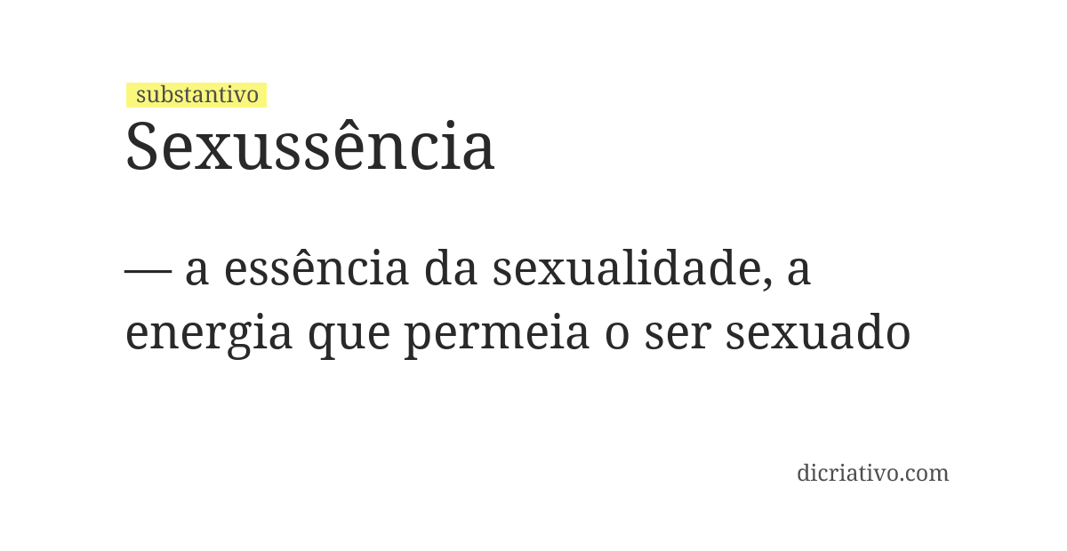 Significado de sexussência