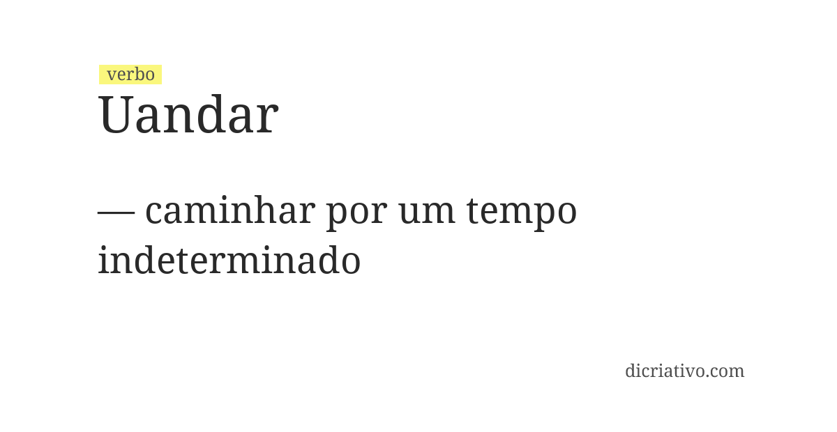 Significado de uandar
