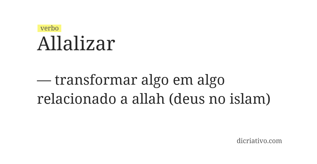 Significado de allalizar