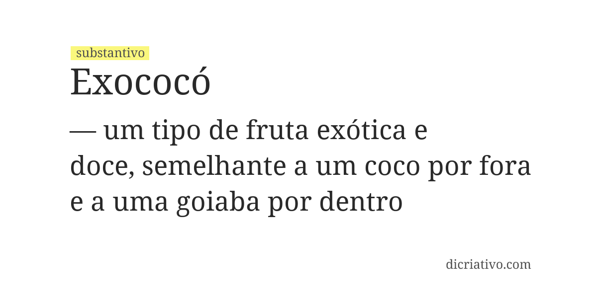 Significado de exococó