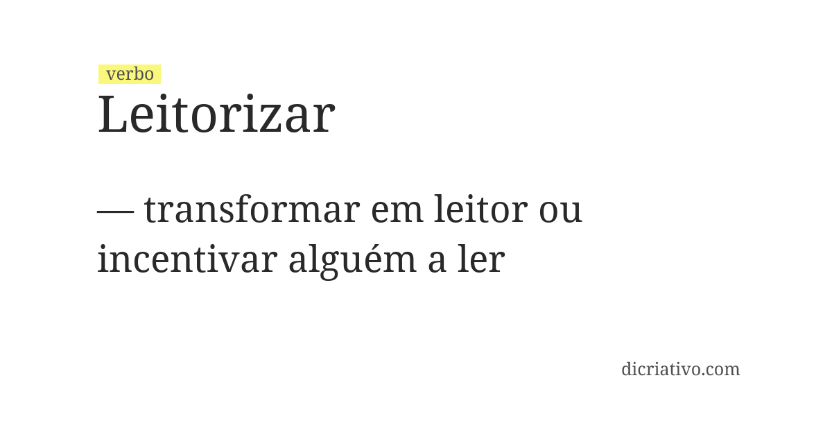 Significado de leitorizar