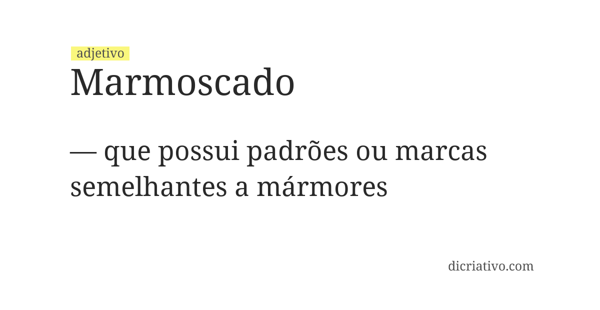 Significado de marmoscado