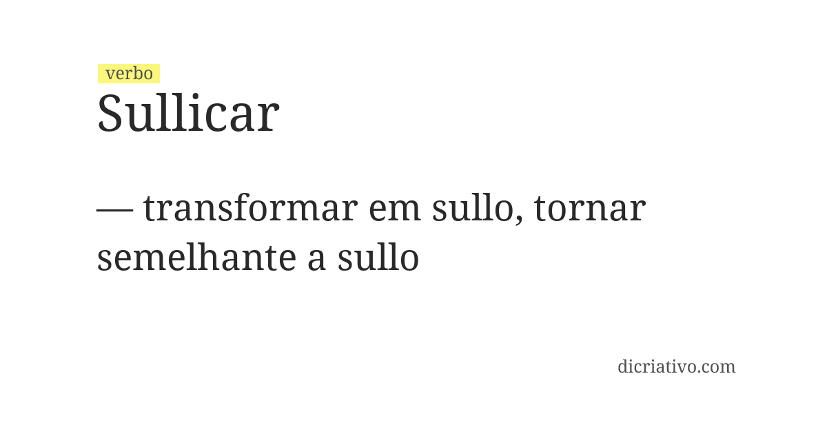 Significado de sullicar