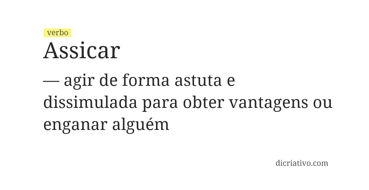 Significado de assicar