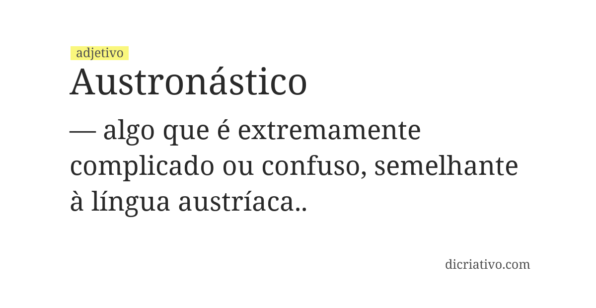 Significado de austronástico