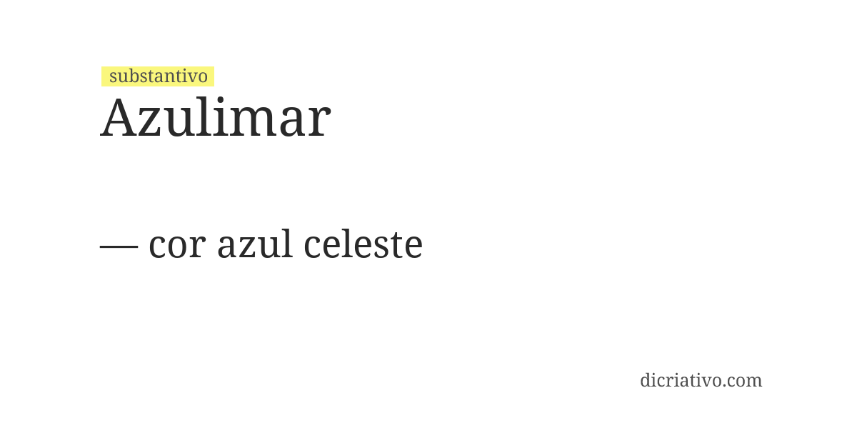 Significado de azulimar
