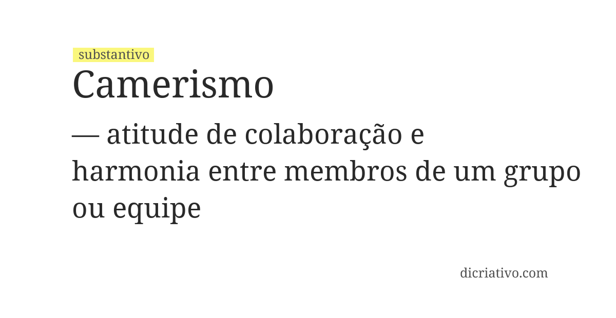 Significado de camerismo