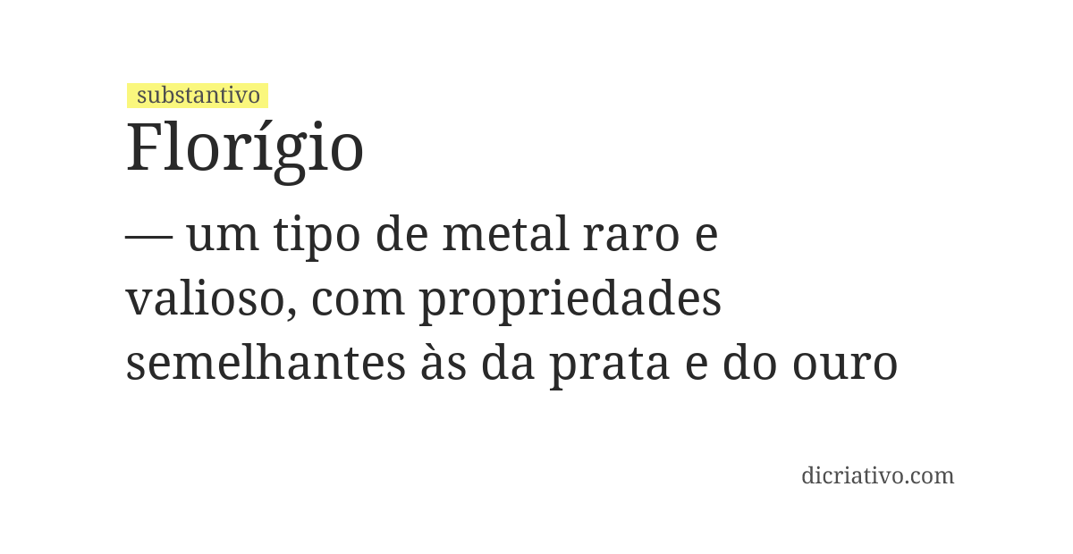 Significado de florígio