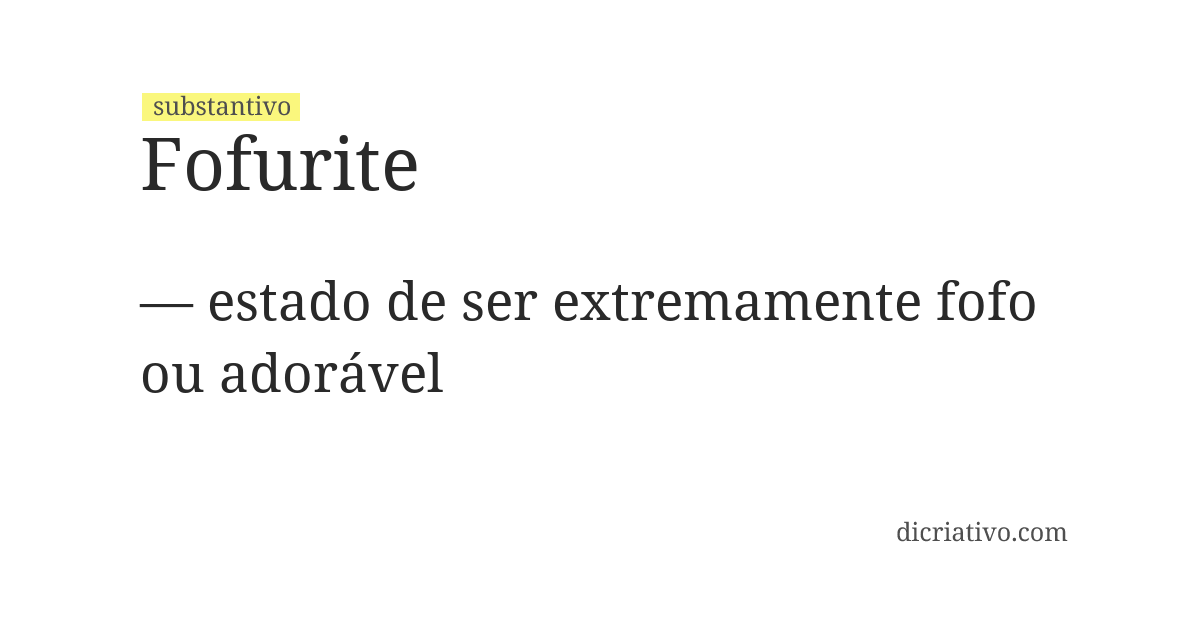 Significado de fofurite