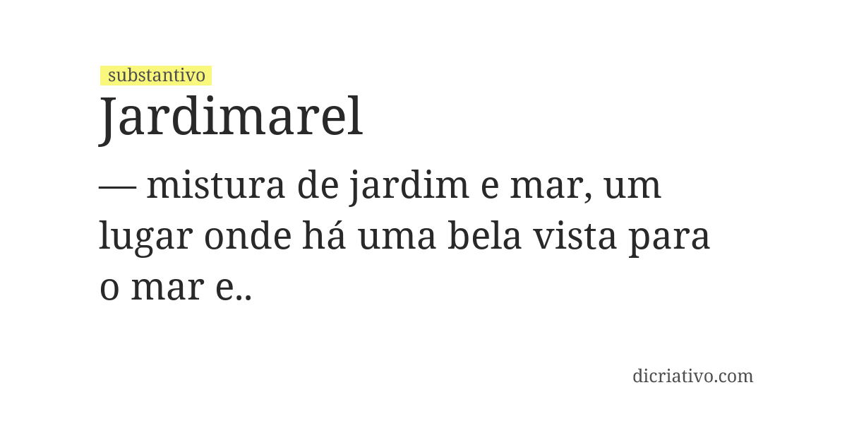 Significado de jardimarel