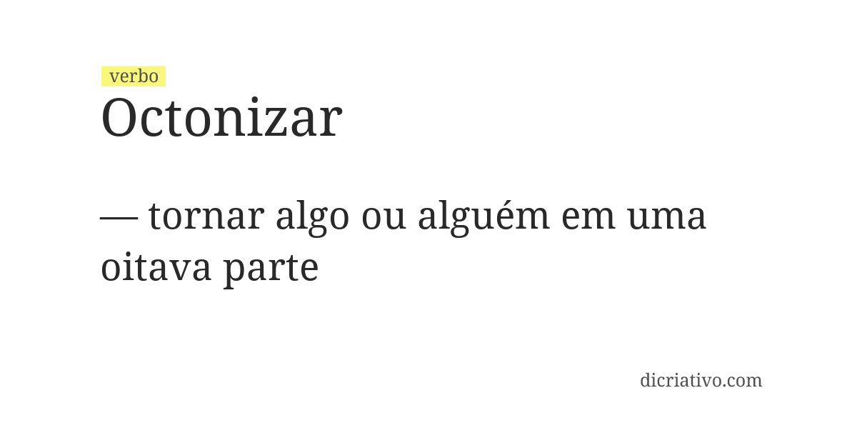 Significado de octonizar