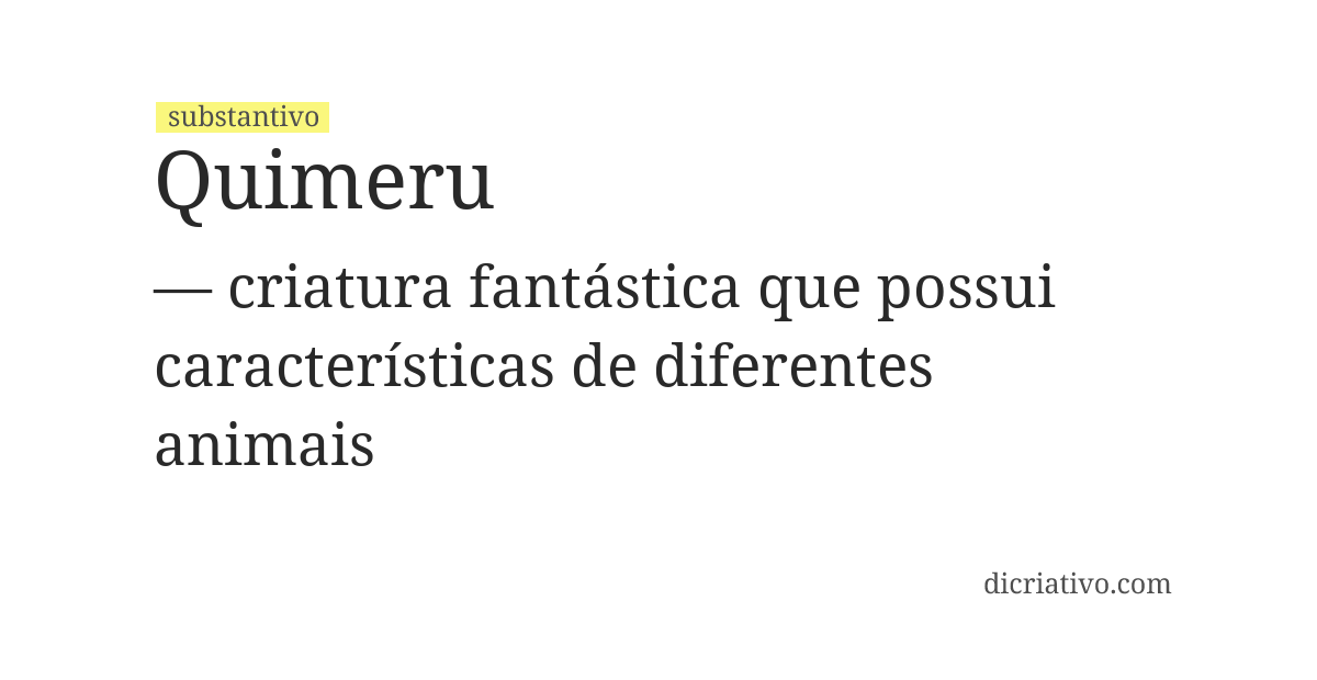 Significado de quimeru