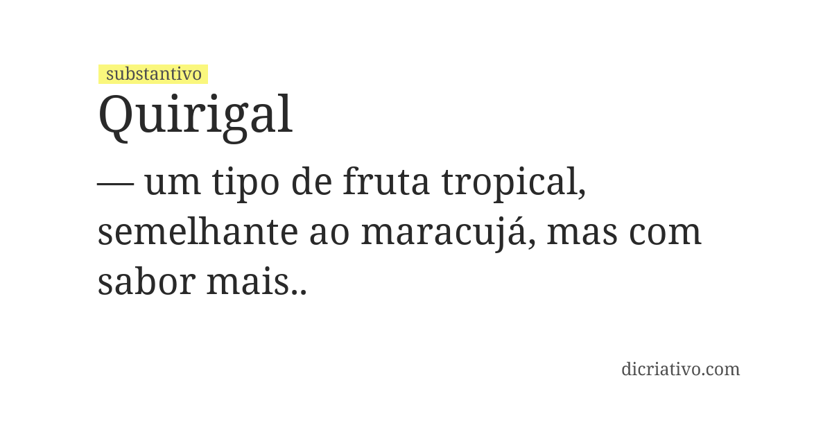 Significado de quirigal