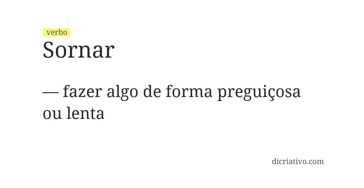 Significado de sornar