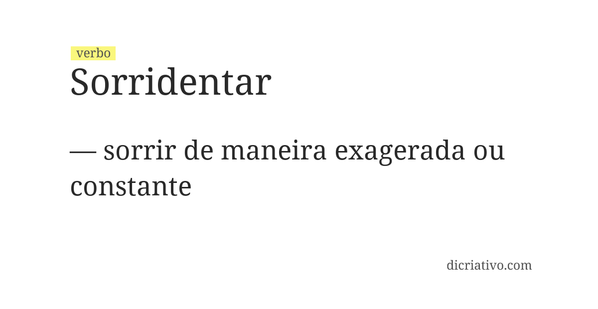 Significado de sorridentar