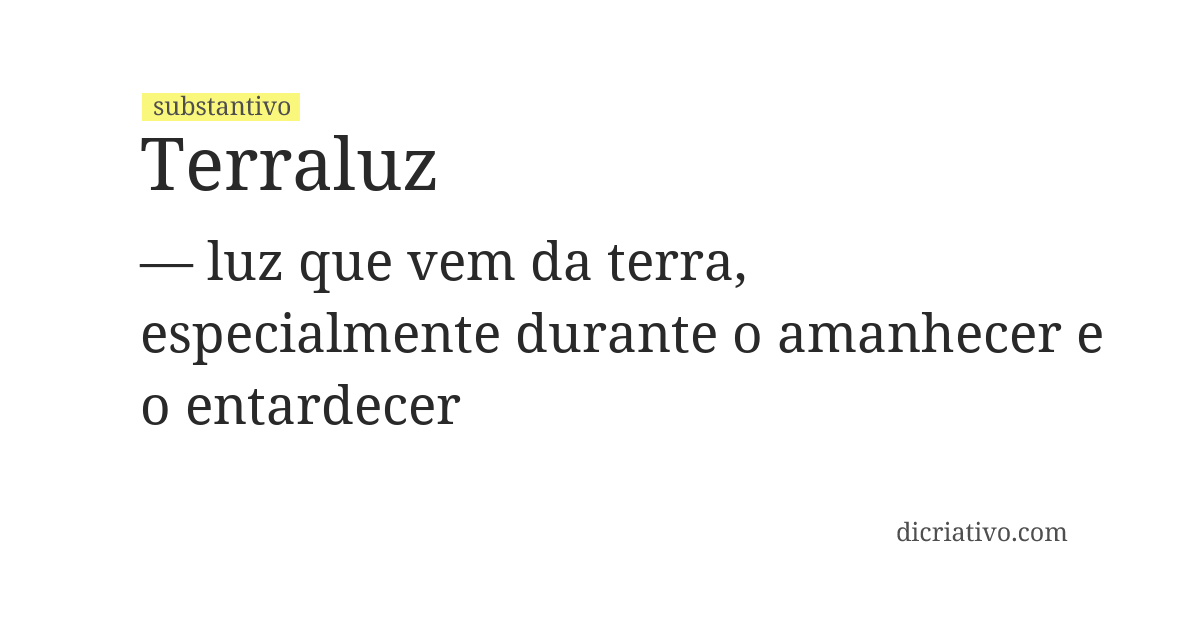 Significado de terraluz