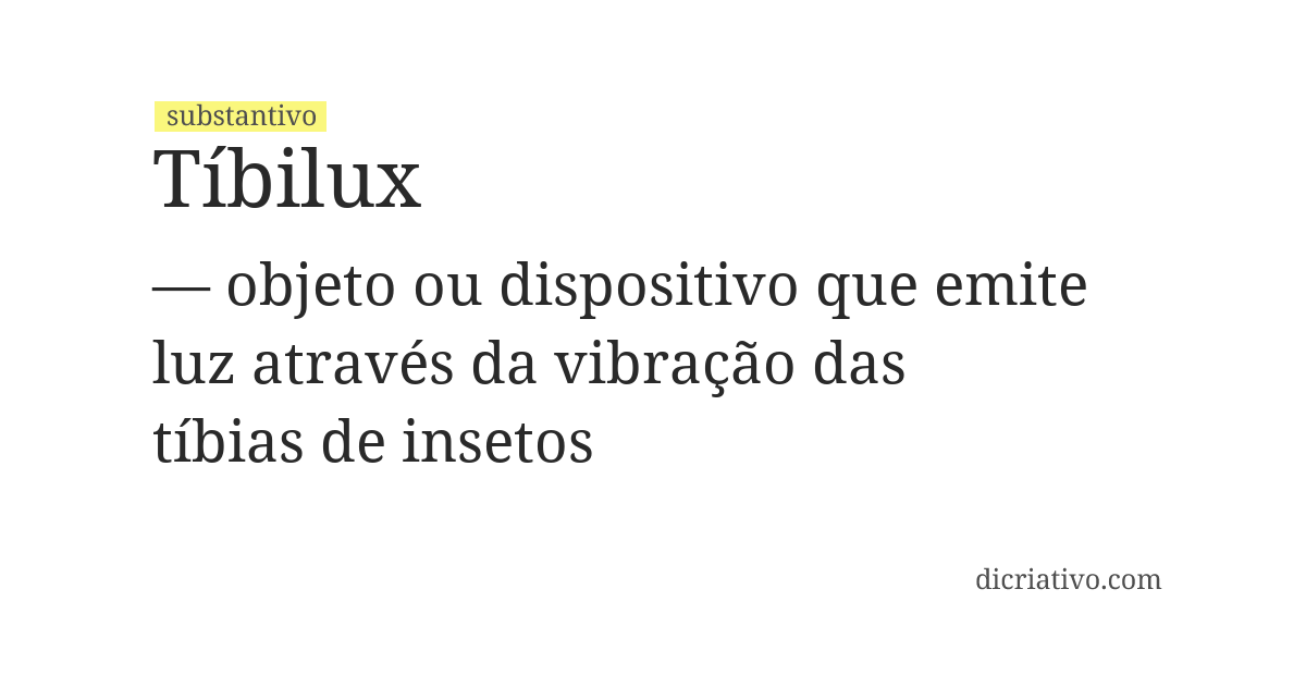 Significado de tíbilux