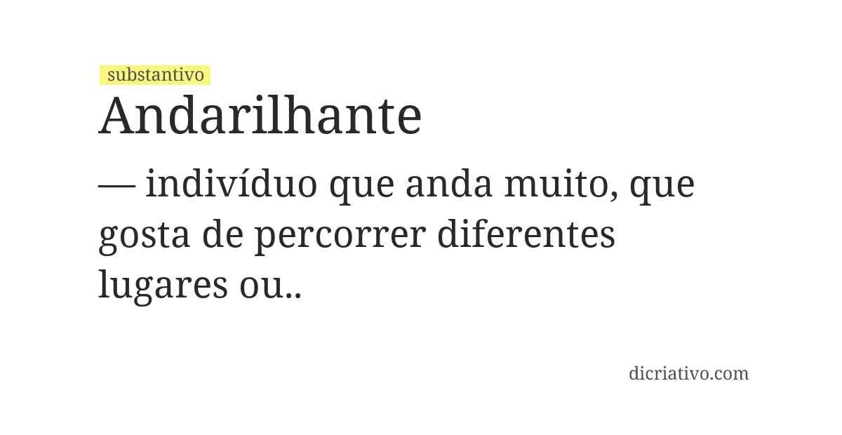 Significado de andarilhante