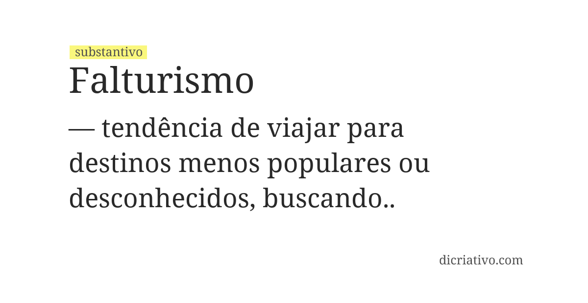 Significado de falturismo