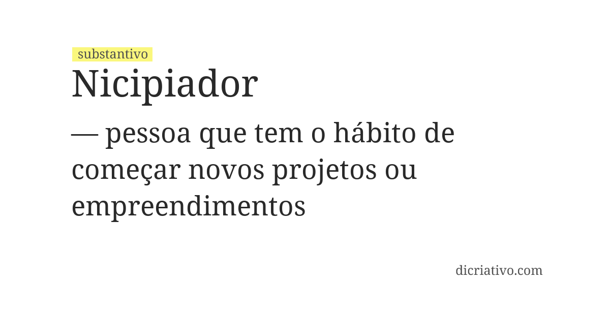 Significado de nicipiador