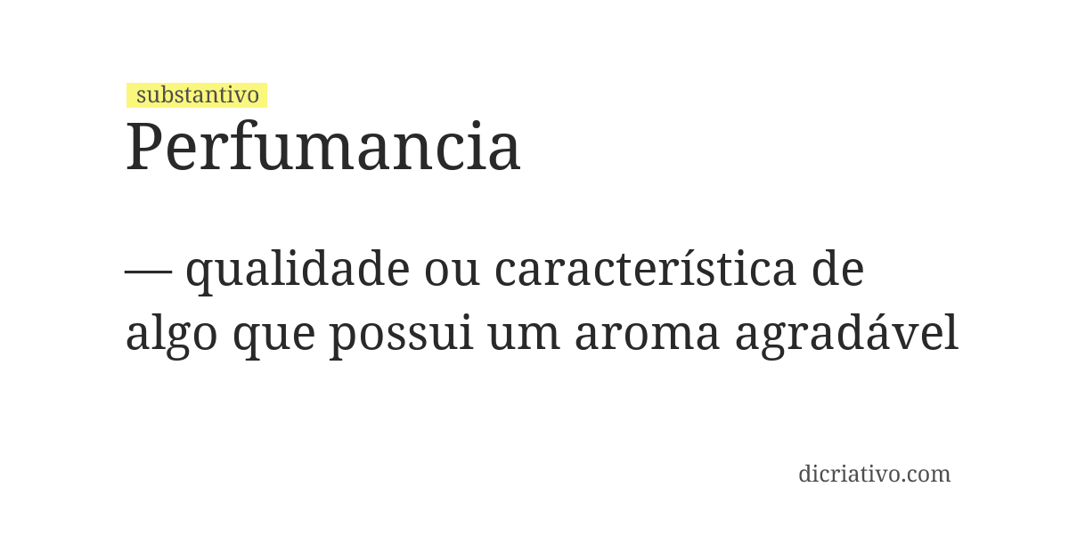 Significado de perfumancia