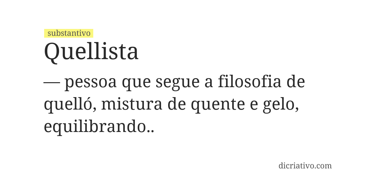 Significado de quellista