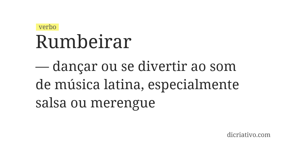 Significado de rumbeirar