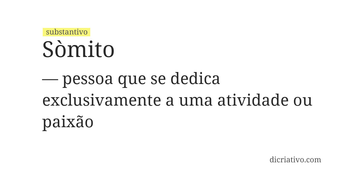 Significado de sòmito