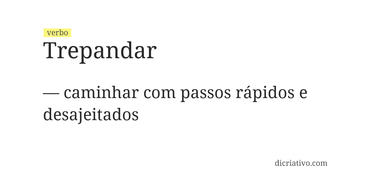 Significado de trepandar