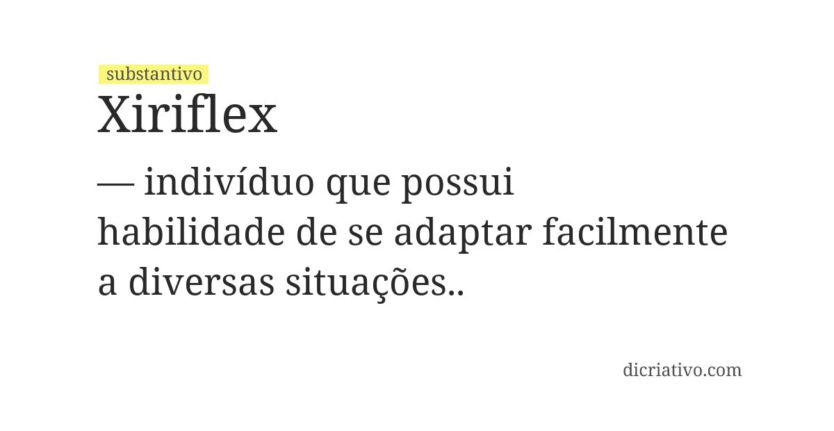 Significado de xiriflex