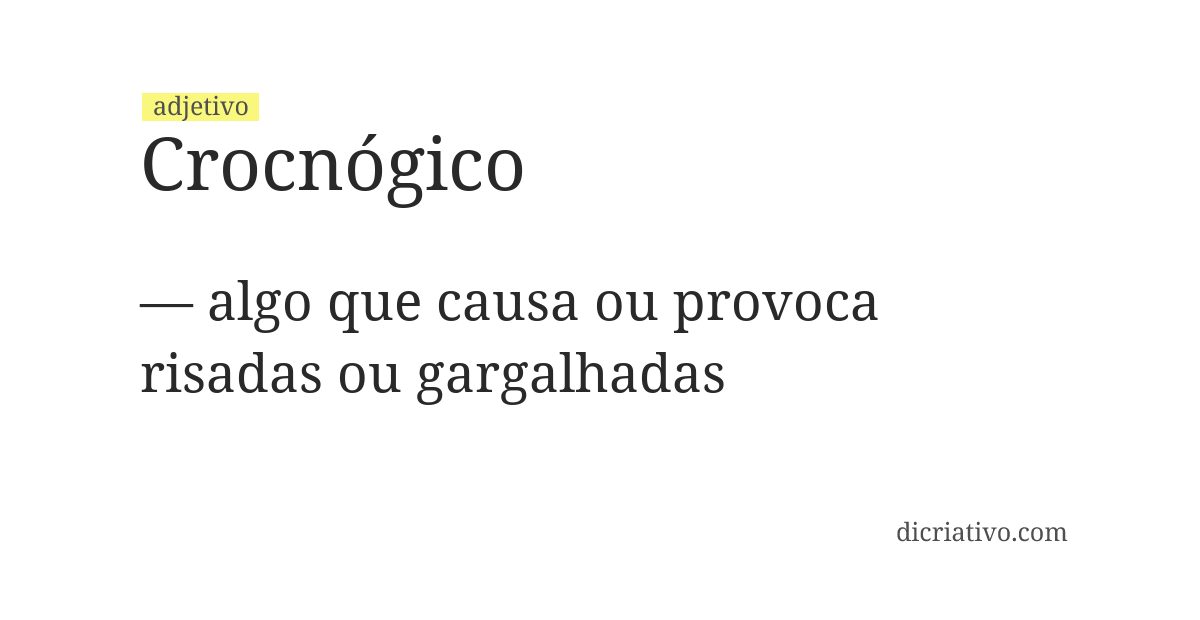 Significado de crocnógico