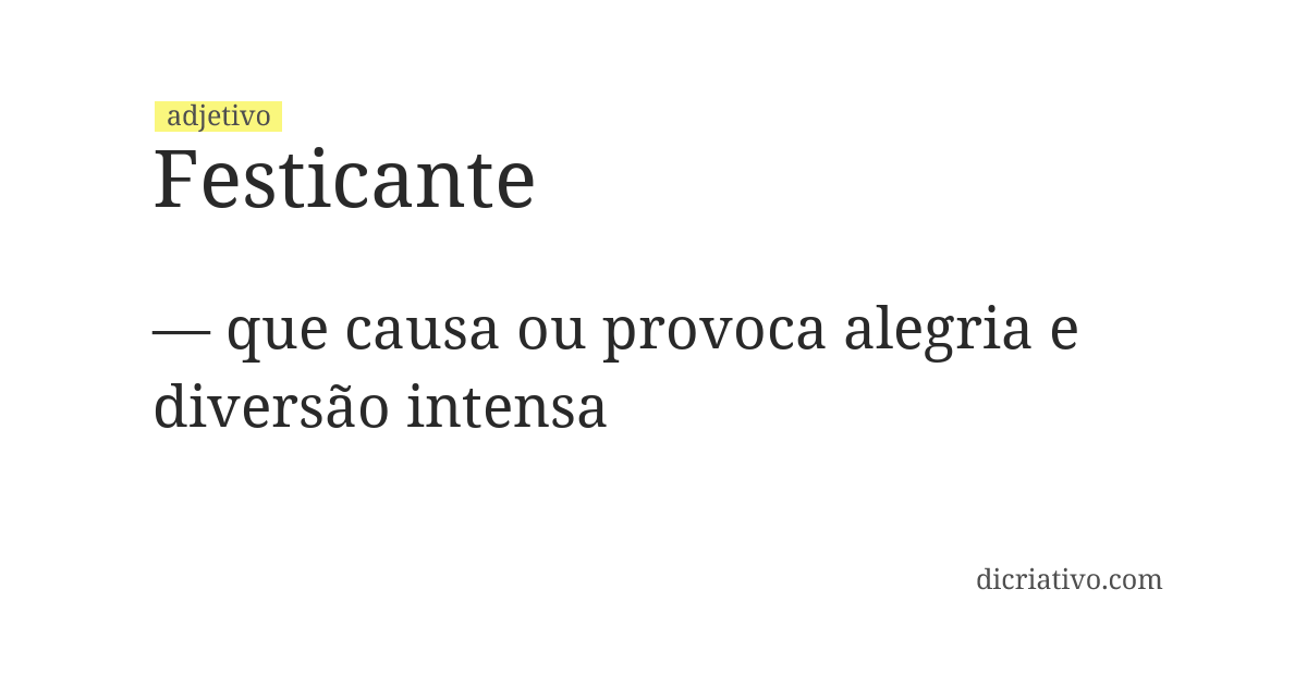 Significado de festicante