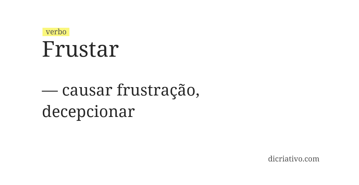 Significado de frustar