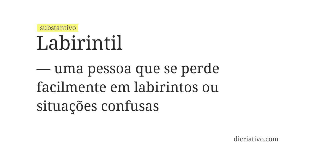 Significado de labirintil