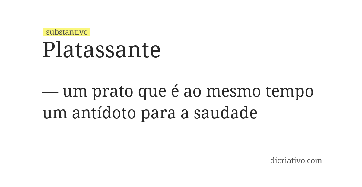 Significado de platassante