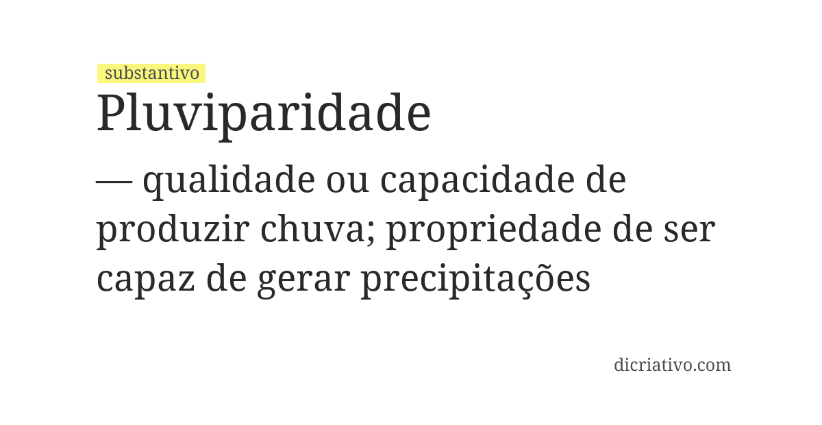 Significado de pluviparidade