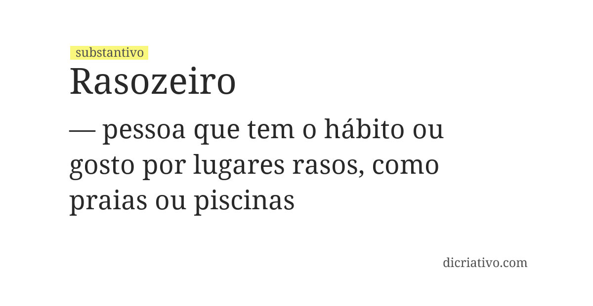 Significado de rasozeiro