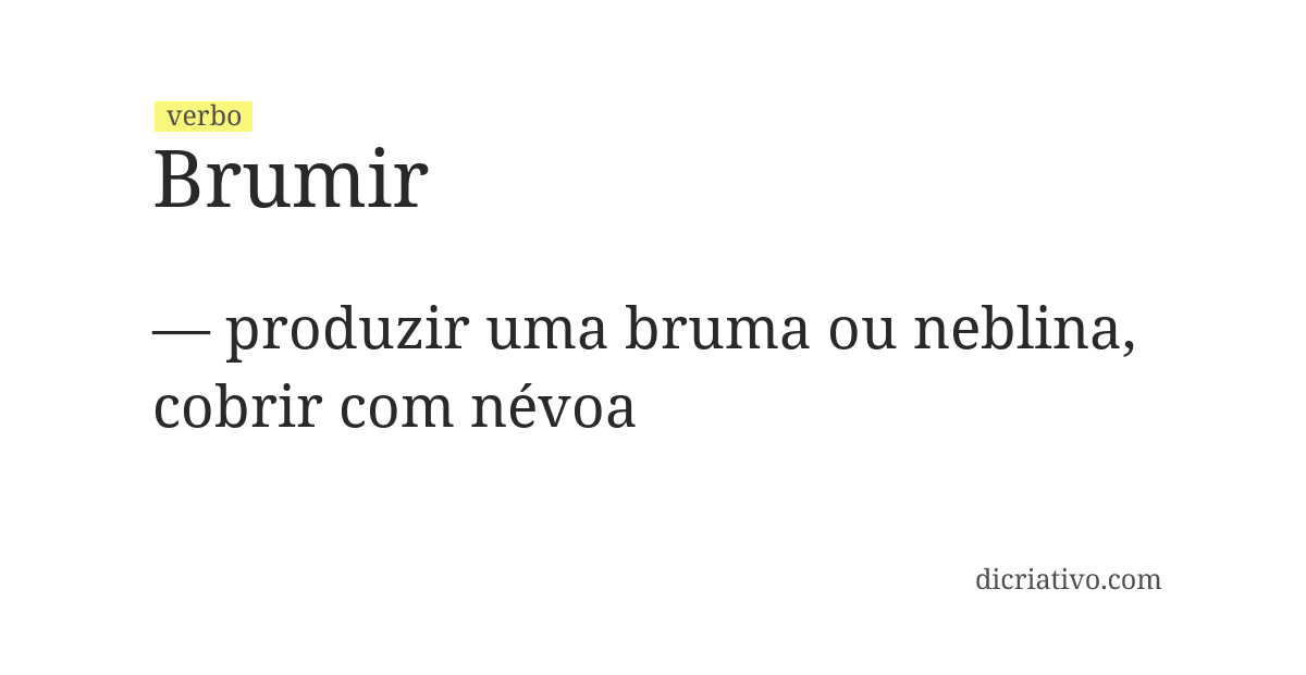 Significado de brumir