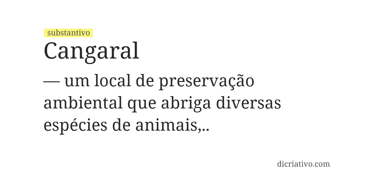 Significado de cangaral