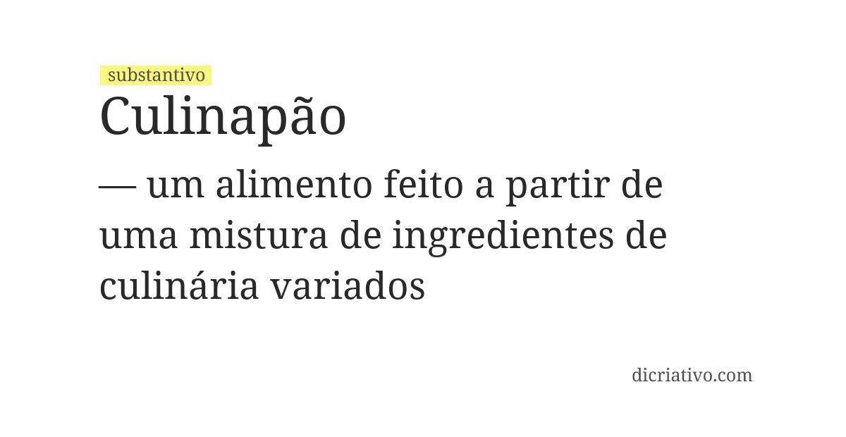 Significado de culinapão