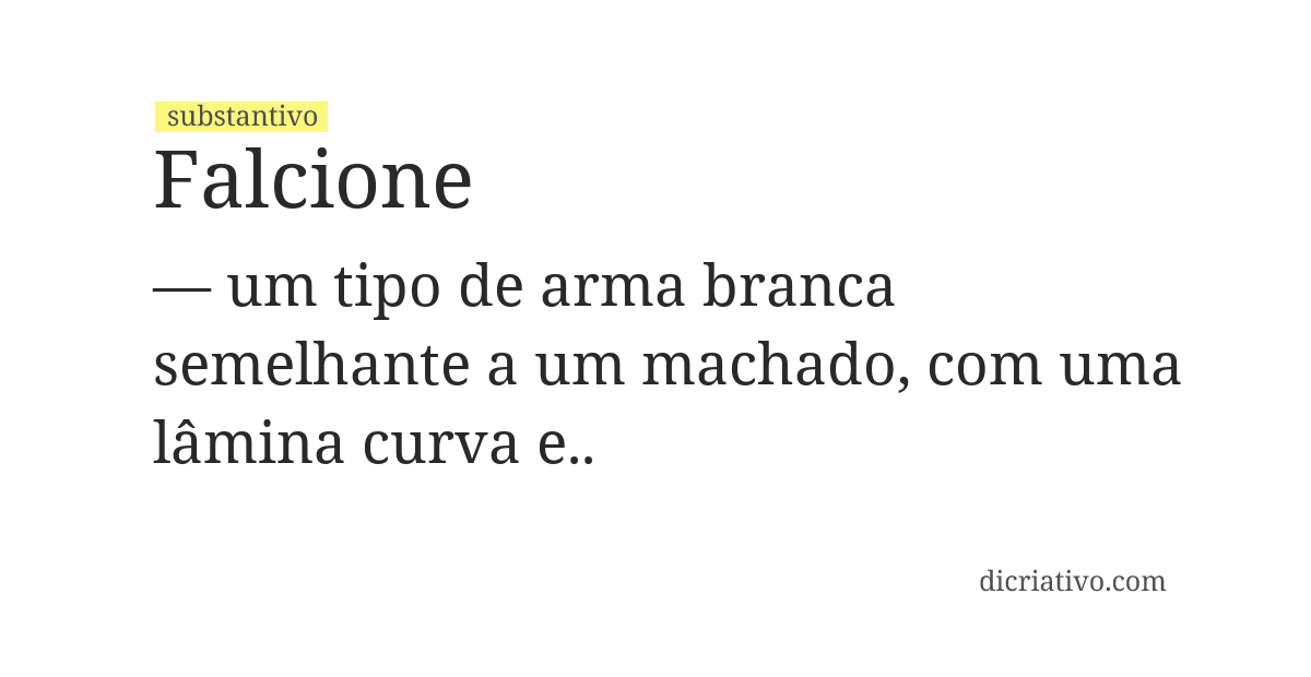 Significado de falcione