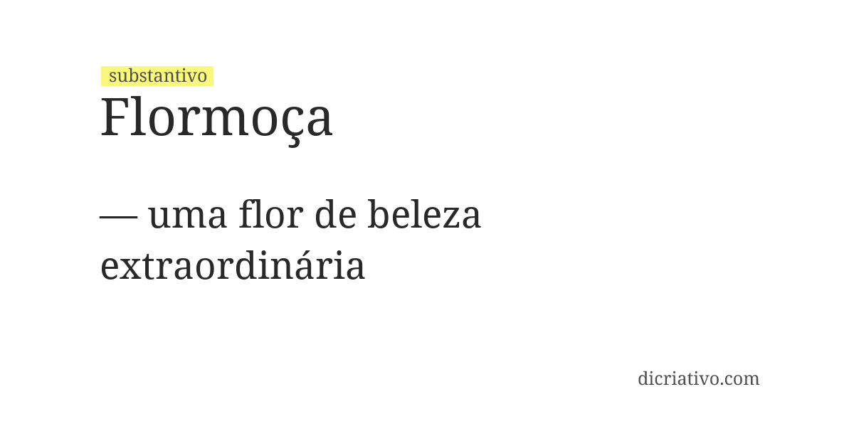 Significado de flormoça