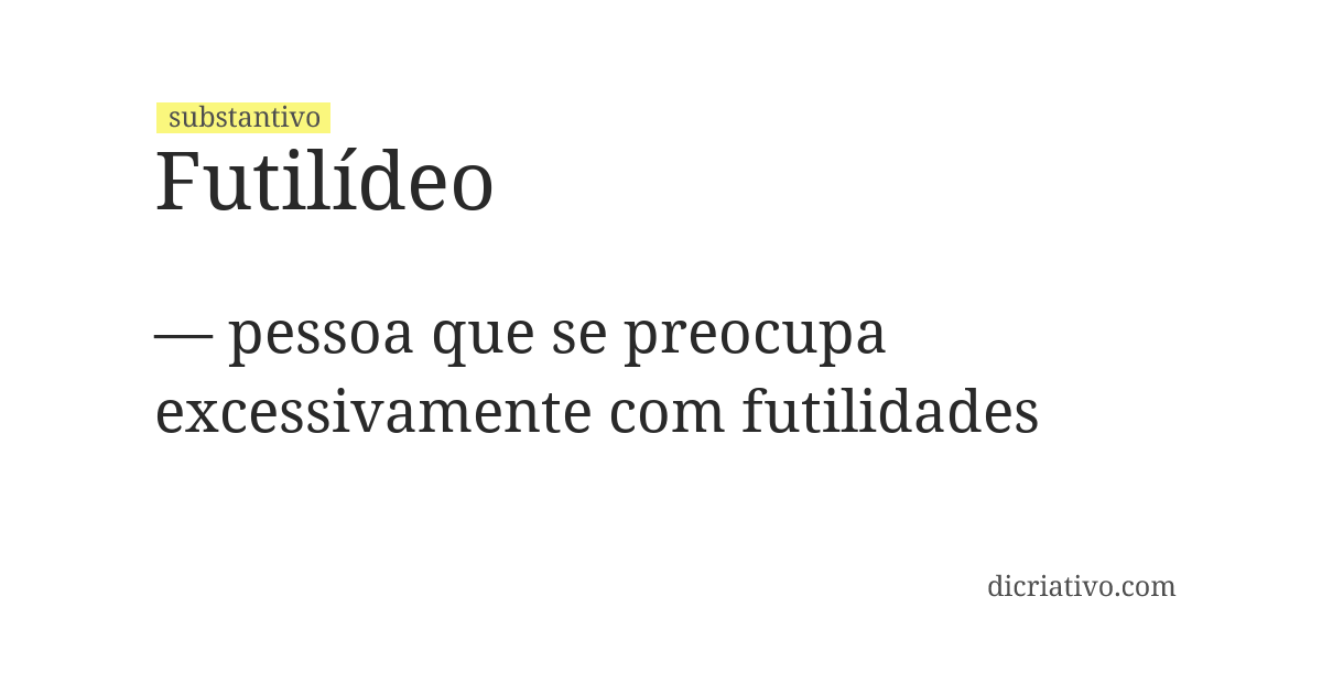 Significado de futilídeo