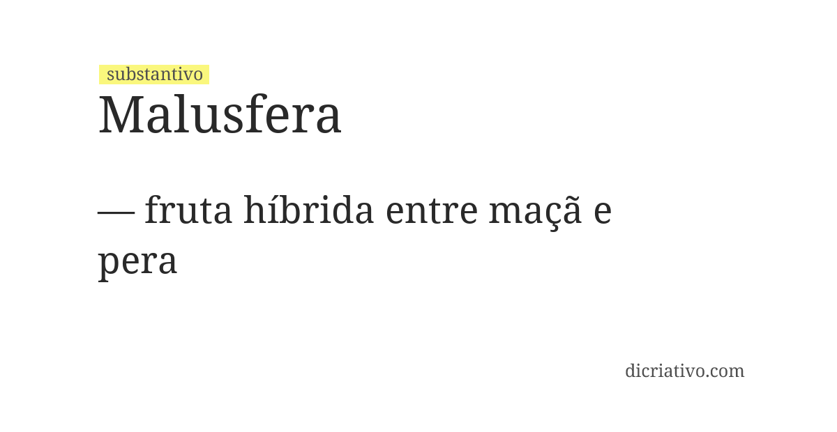 Significado de malusfera