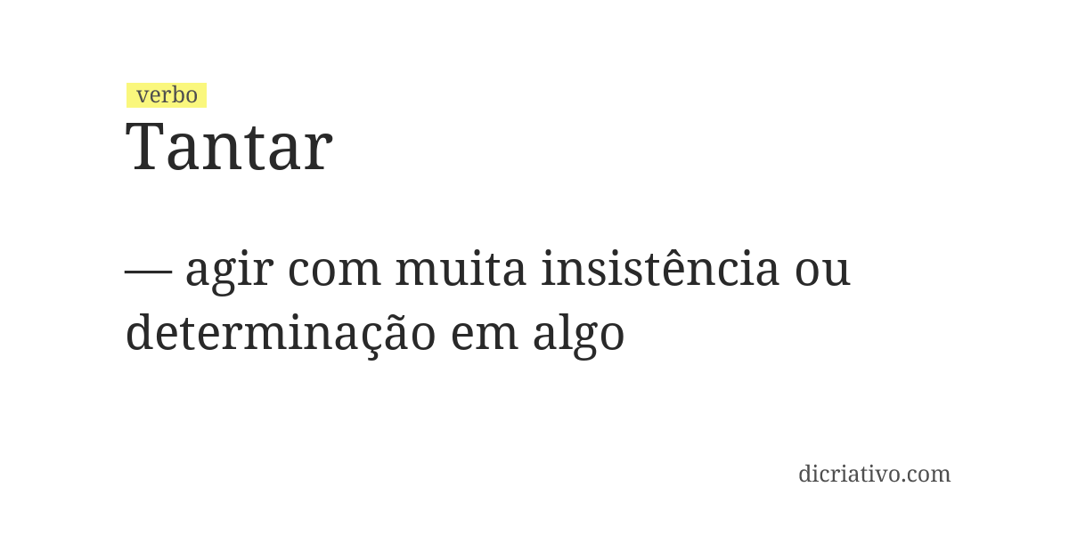 Significado de tantar